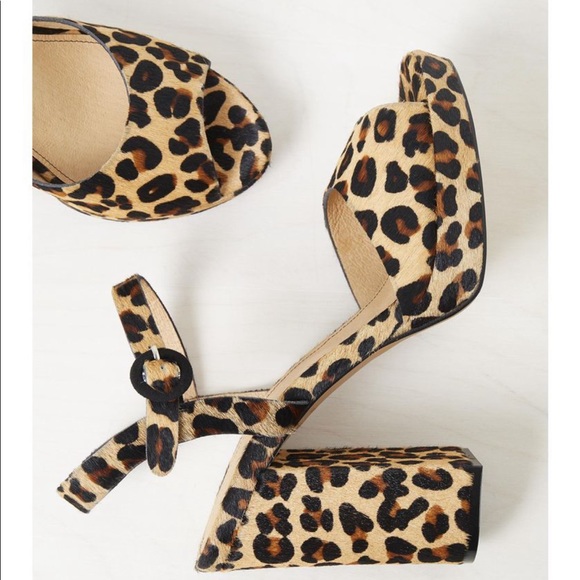 French Connection leopard platform sandal heels - Picture 1 of 7